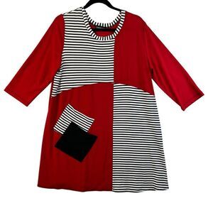 NEW WITH TAGS Verducci abstract print dress XL